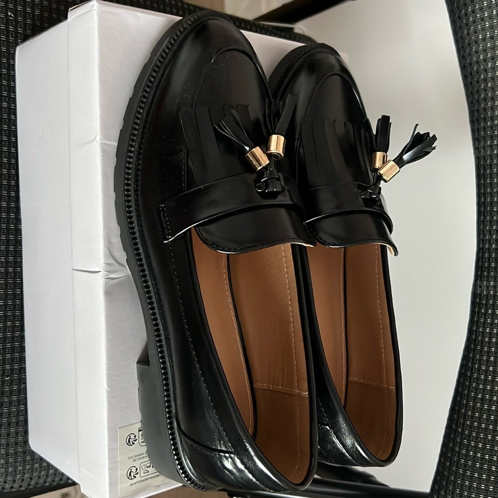Black loafers